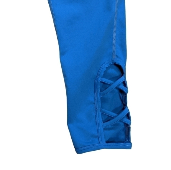 Alphalete Logo Waistband Criss Cross Ankle Leggings High Rise - Picture 5 of 6